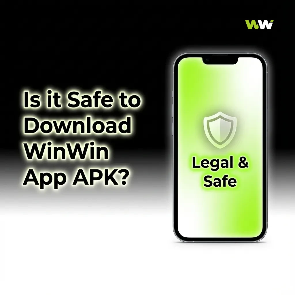 Phone screen showing WinWin betting app with SSL padlock icon and Curacao licence badge, suggesting secure, regulated play